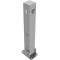 Barrier posts | Steel tube 70 x 70 mm | foldable, with Euro profile cylinder lock | 500 mm above ground | hot-dip galvanized | without eyelet